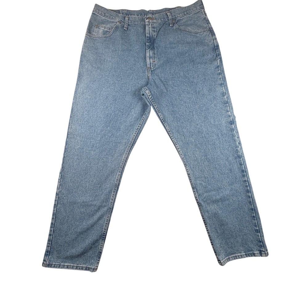 Wrangler Five Star Relaxed Fit Jeans Mens 40x32 Light Wash Premium‎ Denim NEW